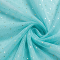 5 Meter Net Cloth Roll Sky Blue Golden Dotted
