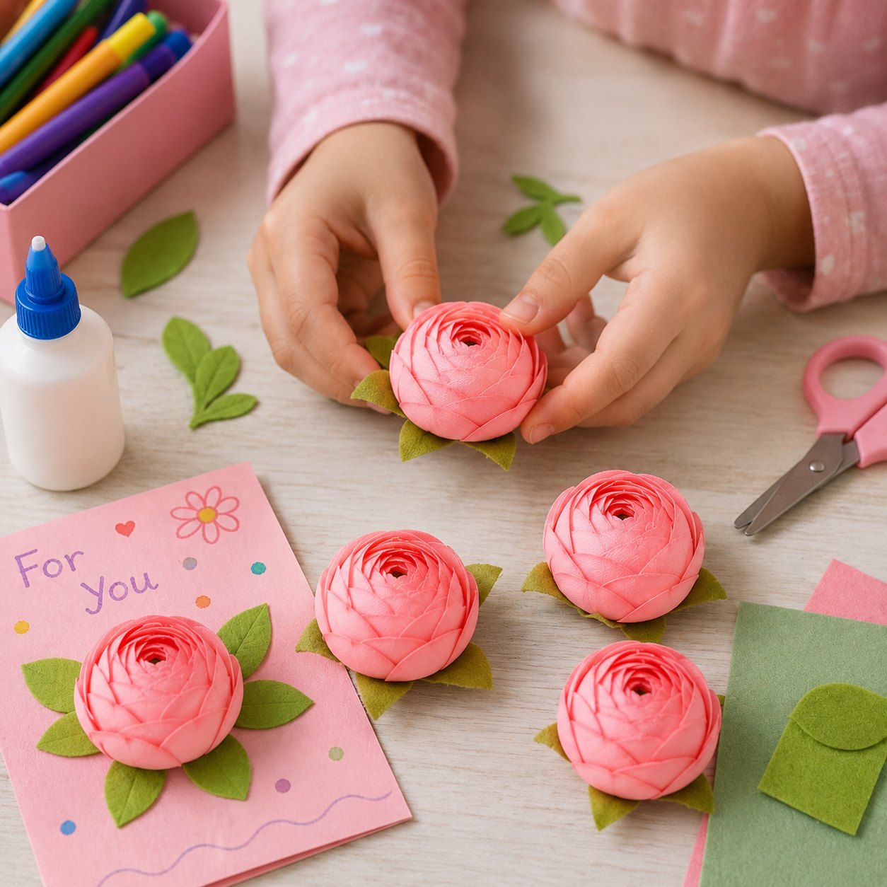 Artificial Baby Pink Peony Flower