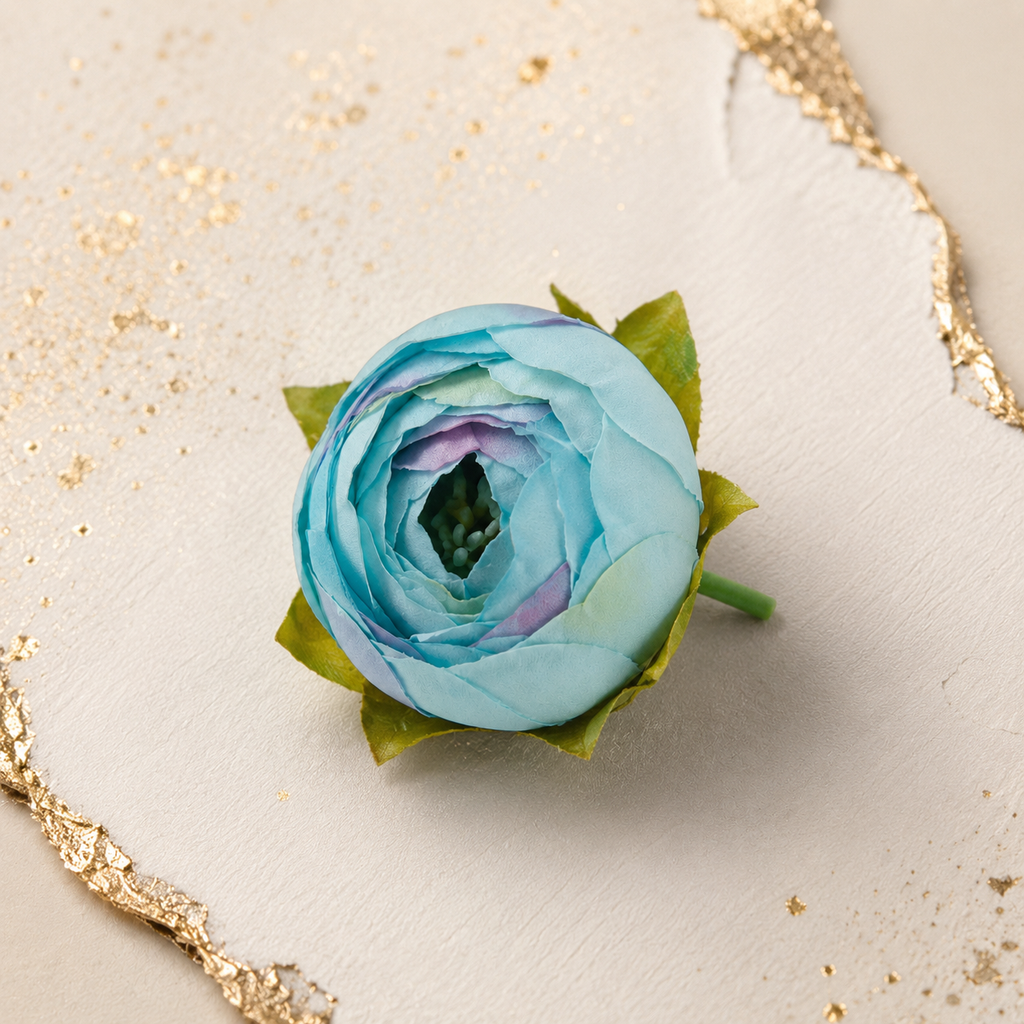 Artificial Sky Blue Peony Flower