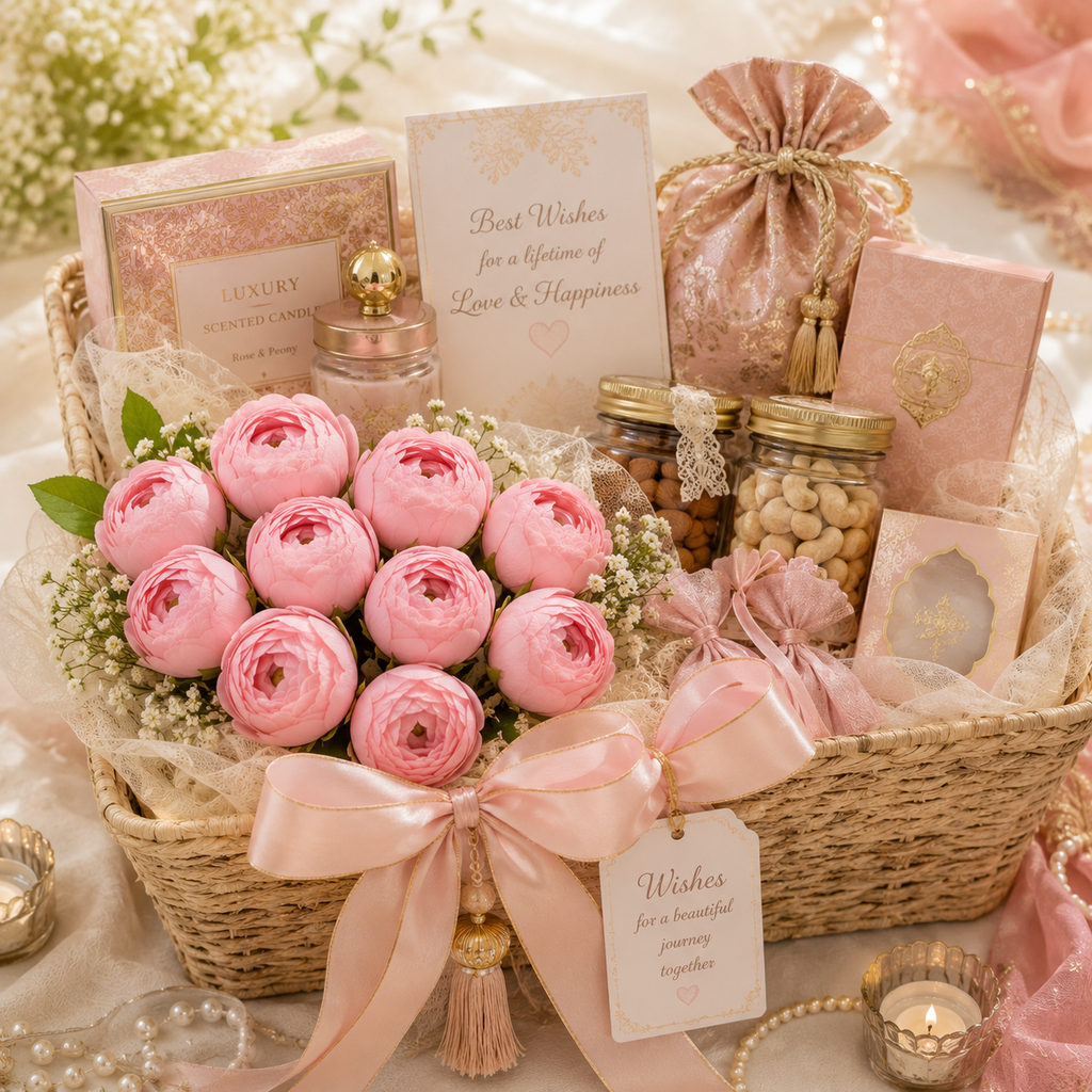 Artificial Light Pink Peony Flower