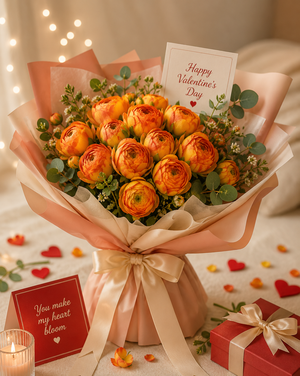 Artificial Yellow Peony Flower