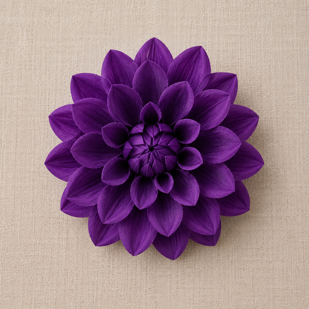 Purple Dahalia Artificial Flower (7 cm, Pack of 15, Single Flower)