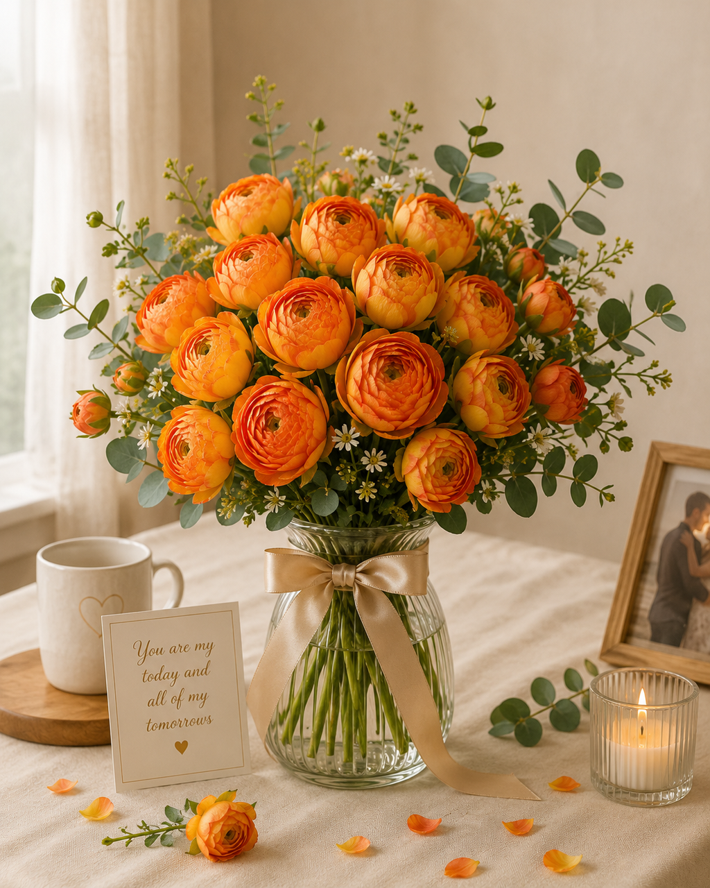 Artificial Yellow Peony Flower