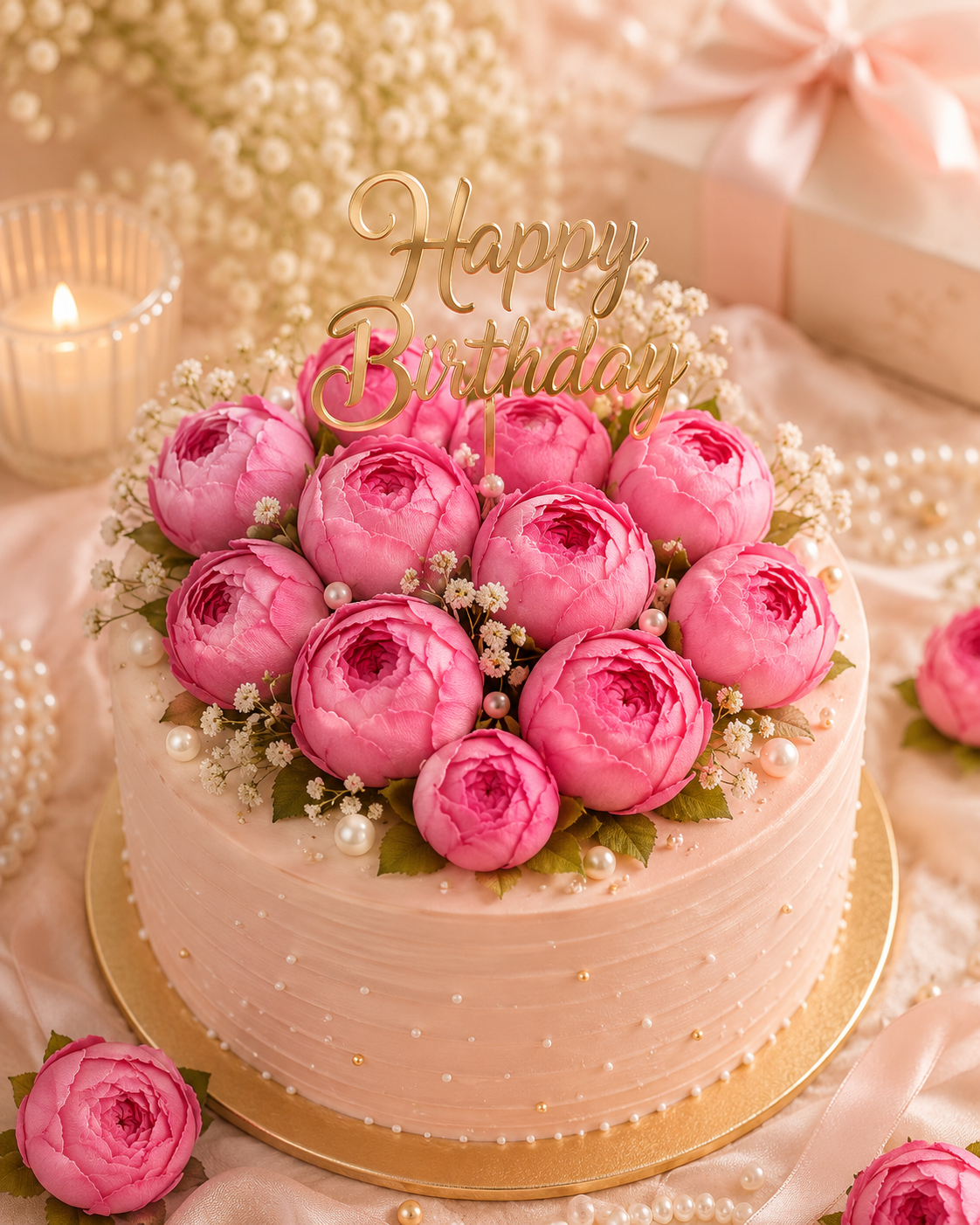 Artificial Baby Pink Peony Flower