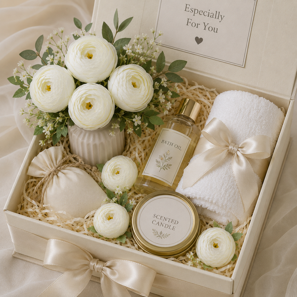 Artificial White Peony Flower
