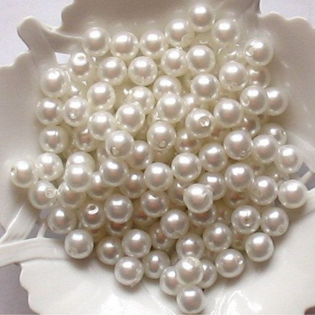 Premium 6mm (1000 Pcs)  Pearl Beads for Craft and DIY