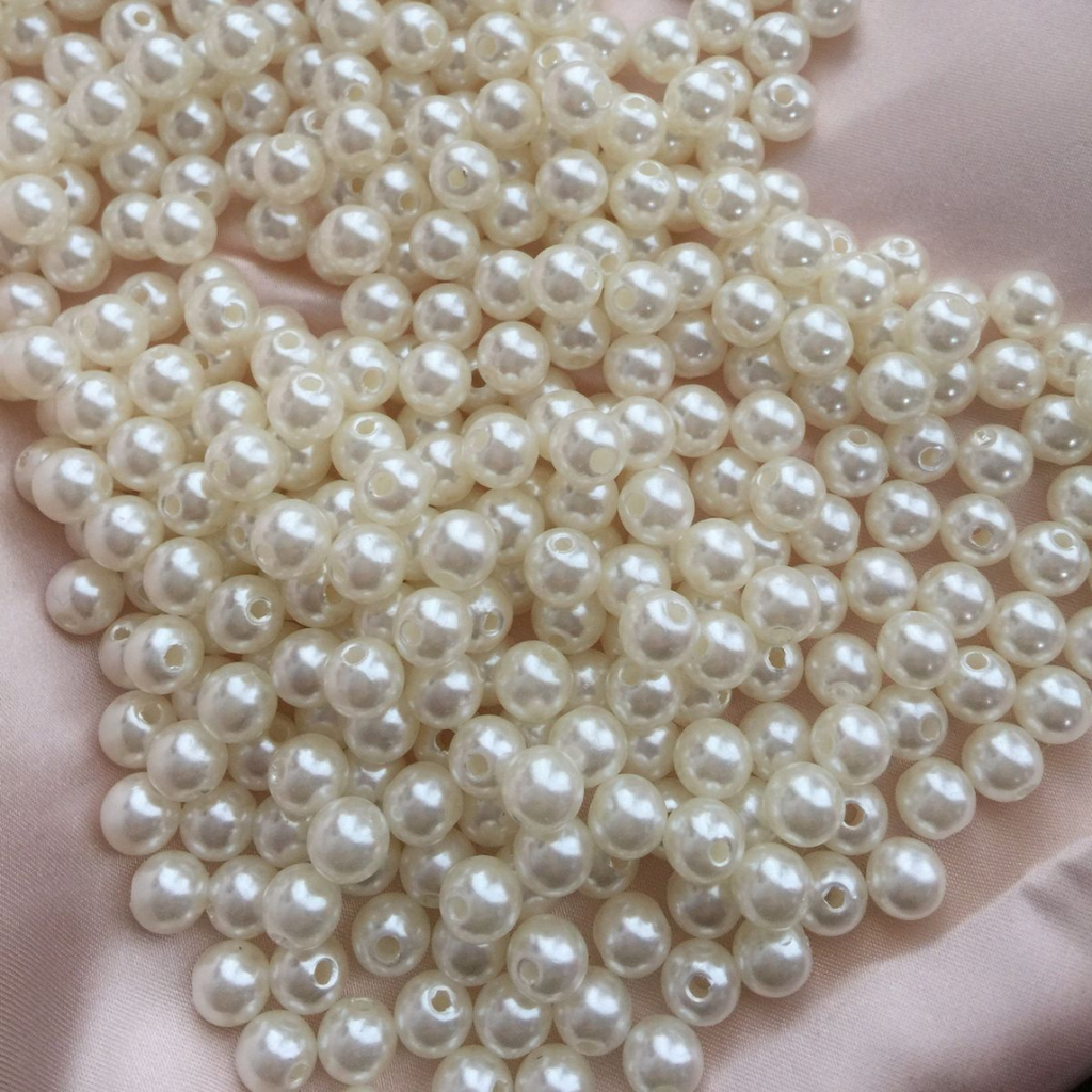 Premium 6mm (1000 Pcs)  Pearl Beads for Craft and DIY
