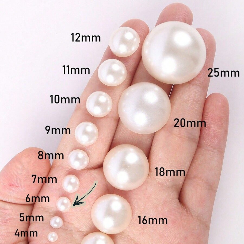 Premium 6mm (1000 Pcs)  Pearl Beads for Craft and DIY
