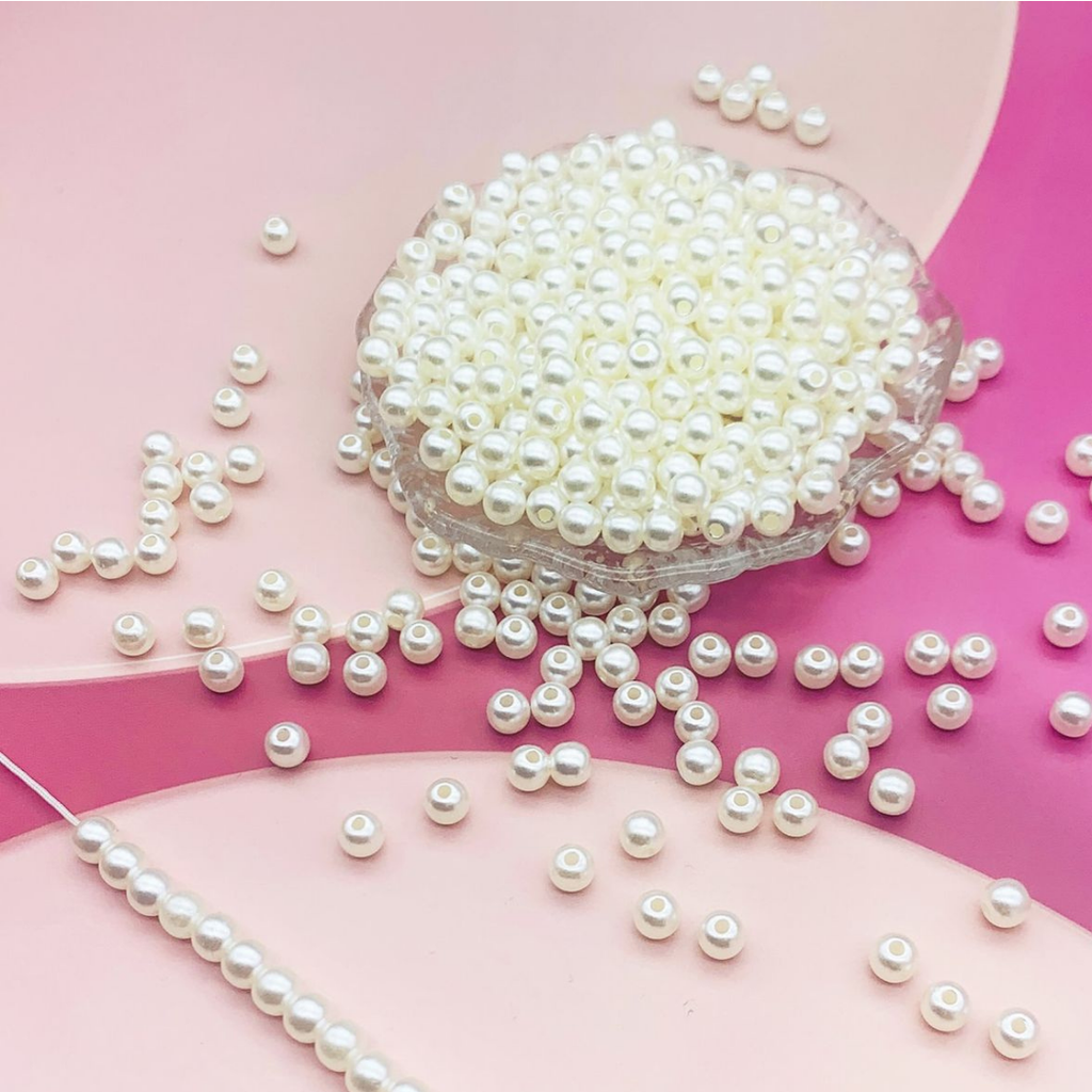 Premium 6mm (1000 Pcs)  Pearl Beads for Craft and DIY