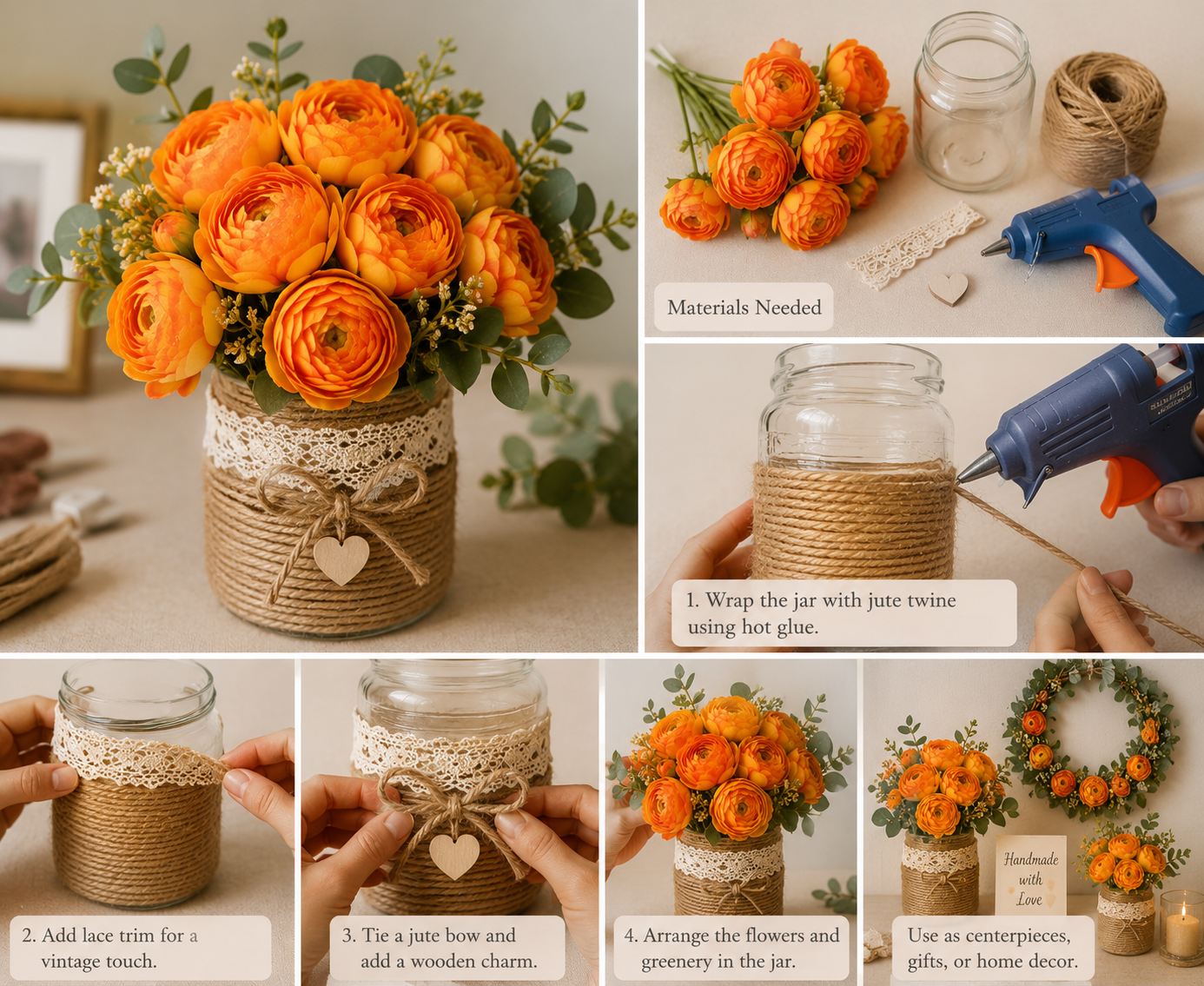 Artificial Yellow Peony Flower