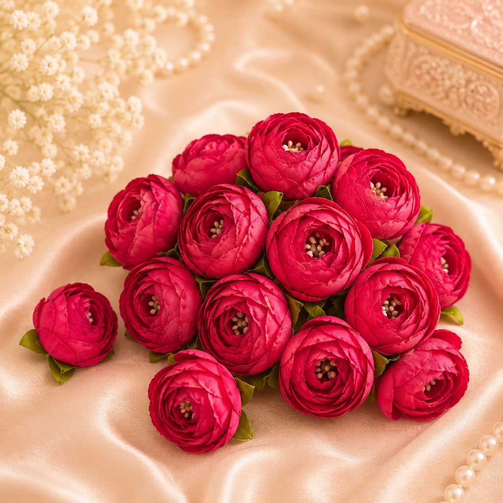 Artificial Dark Pink Peony Flower