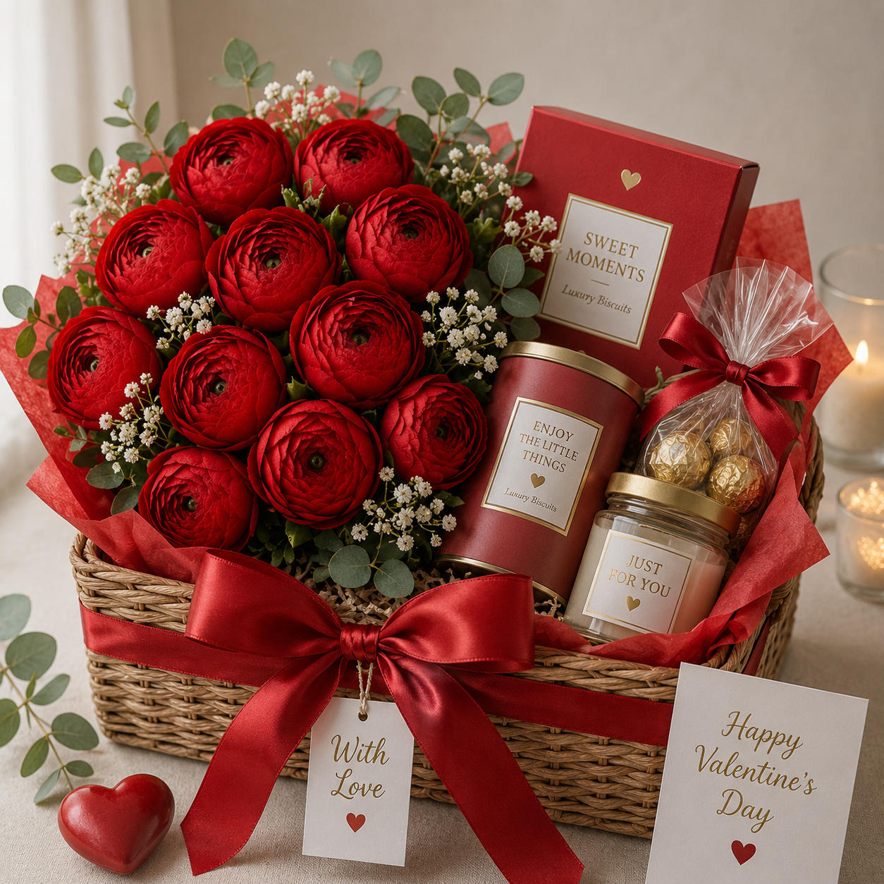 Artificial Red Peony Flower