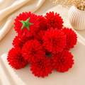 Red Dahalia Artificial Flower (7 cm, Pack of 15, Single Flower)