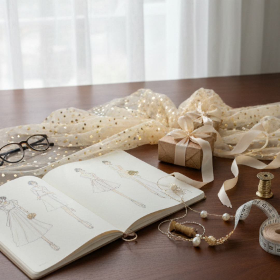 5 Meter Golden Dotted Net Roll for Decoration