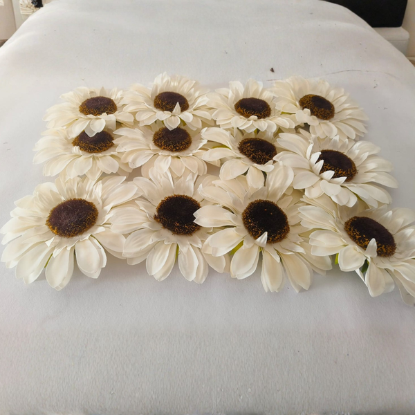 Artificial White Sunflower for Home Décor, Wedding & Festival Decoration