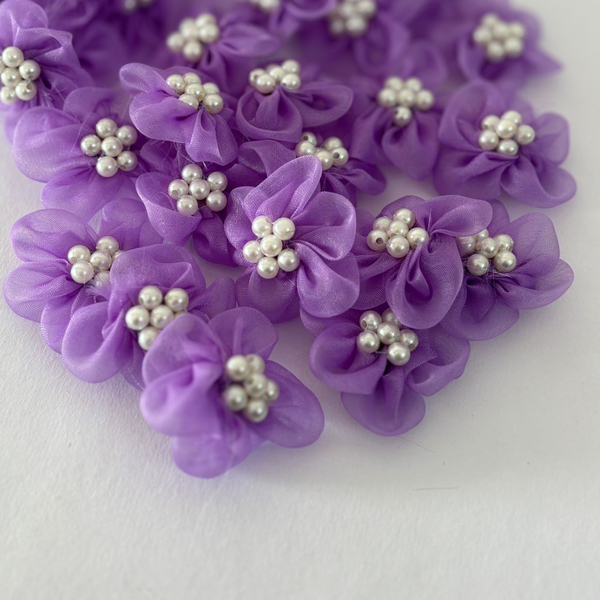 Purple Organza Flower for Home Décor, Wedding & Gift Decoration