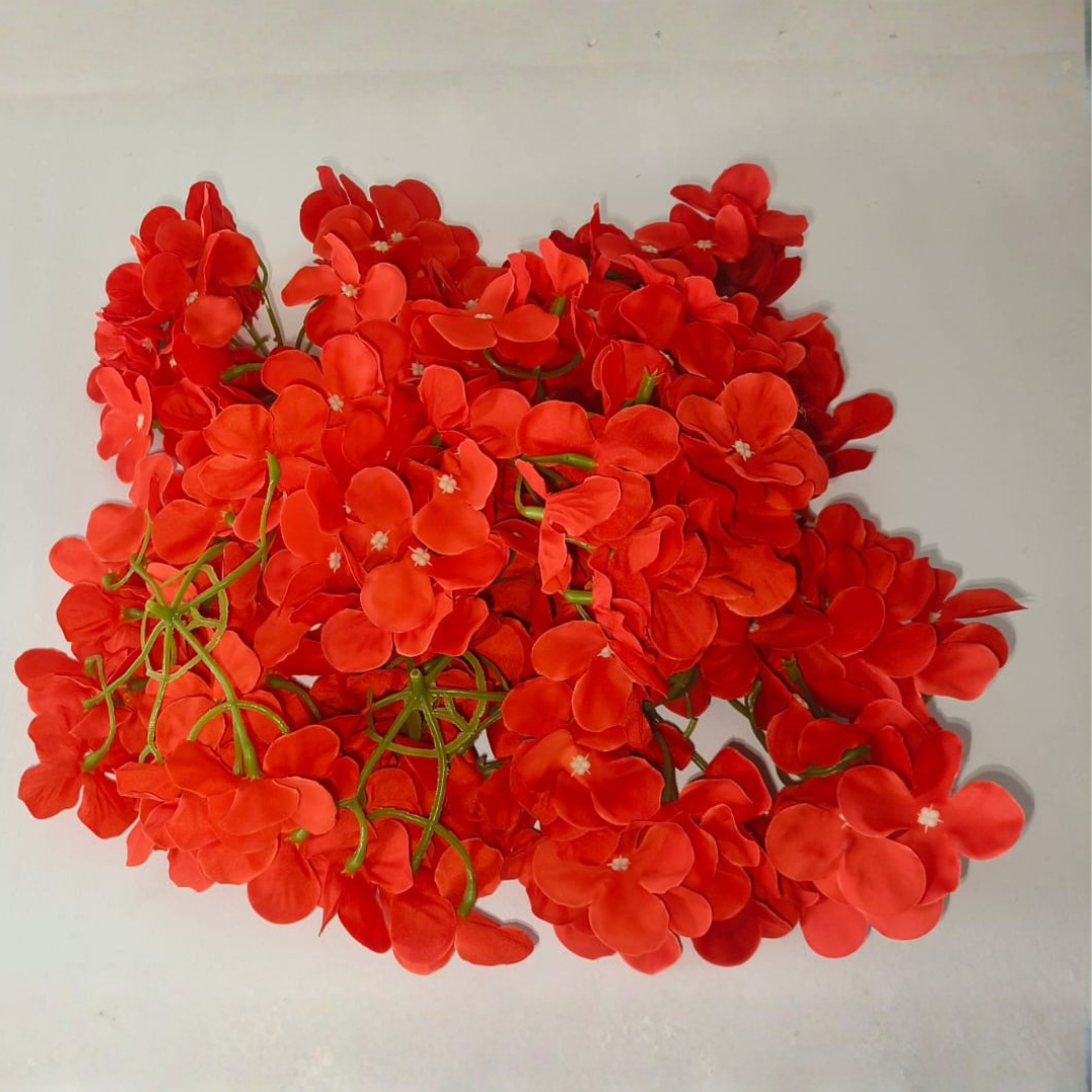 Decorative Artificial Red Hydrangea Flower for Wedding & Festival Décor