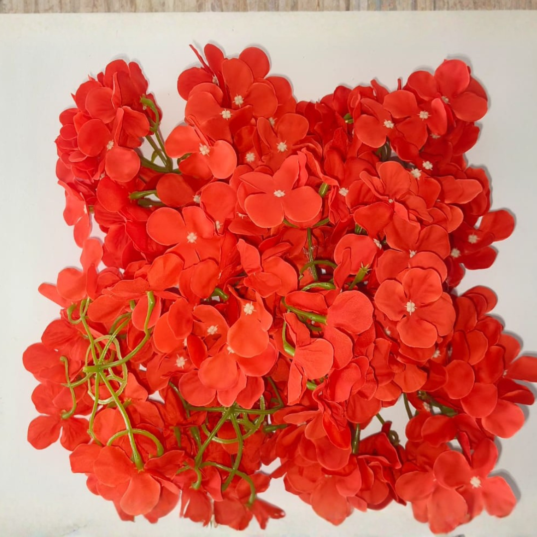 Decorative Artificial Red Hydrangea Flower for Wedding & Festival Décor