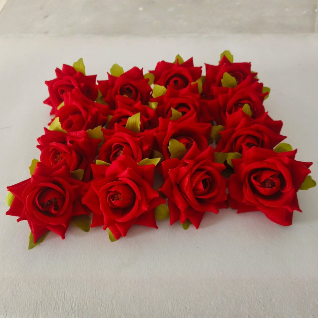Artificial Red Velvet Rose Flower for Home Décor, Wedding & Gifting