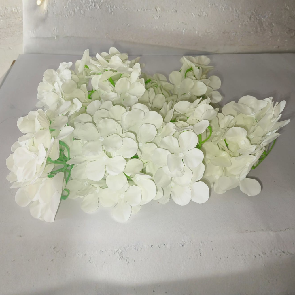 Decorative Artificial White Hydrangea Flower for Wedding & Festival Décor