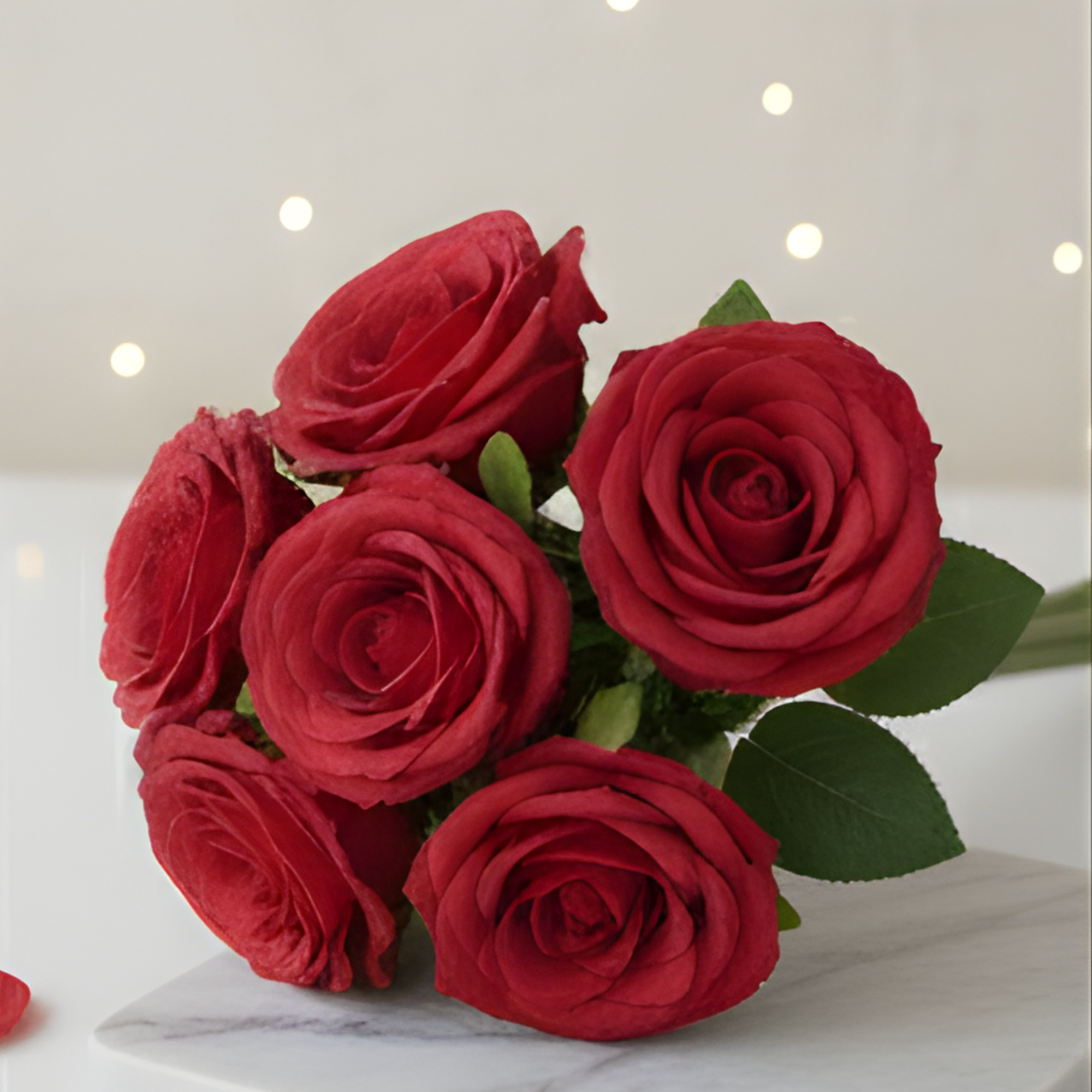Red Artificial Rose Flower (7 cm, Pack of 15, Single Flower)