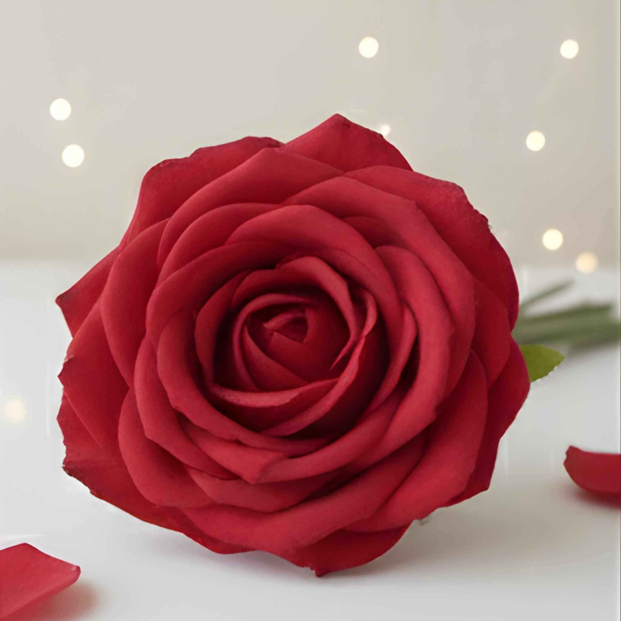 Red Artificial Rose Flower (7 cm, Pack of 15, Single Flower)