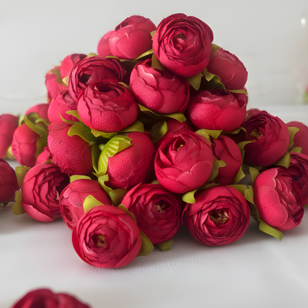Artificial Dark Pink Peony Flower