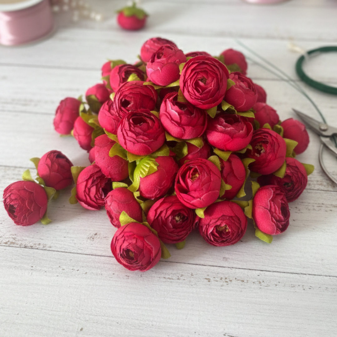 Artificial Dark Pink Peony Flower