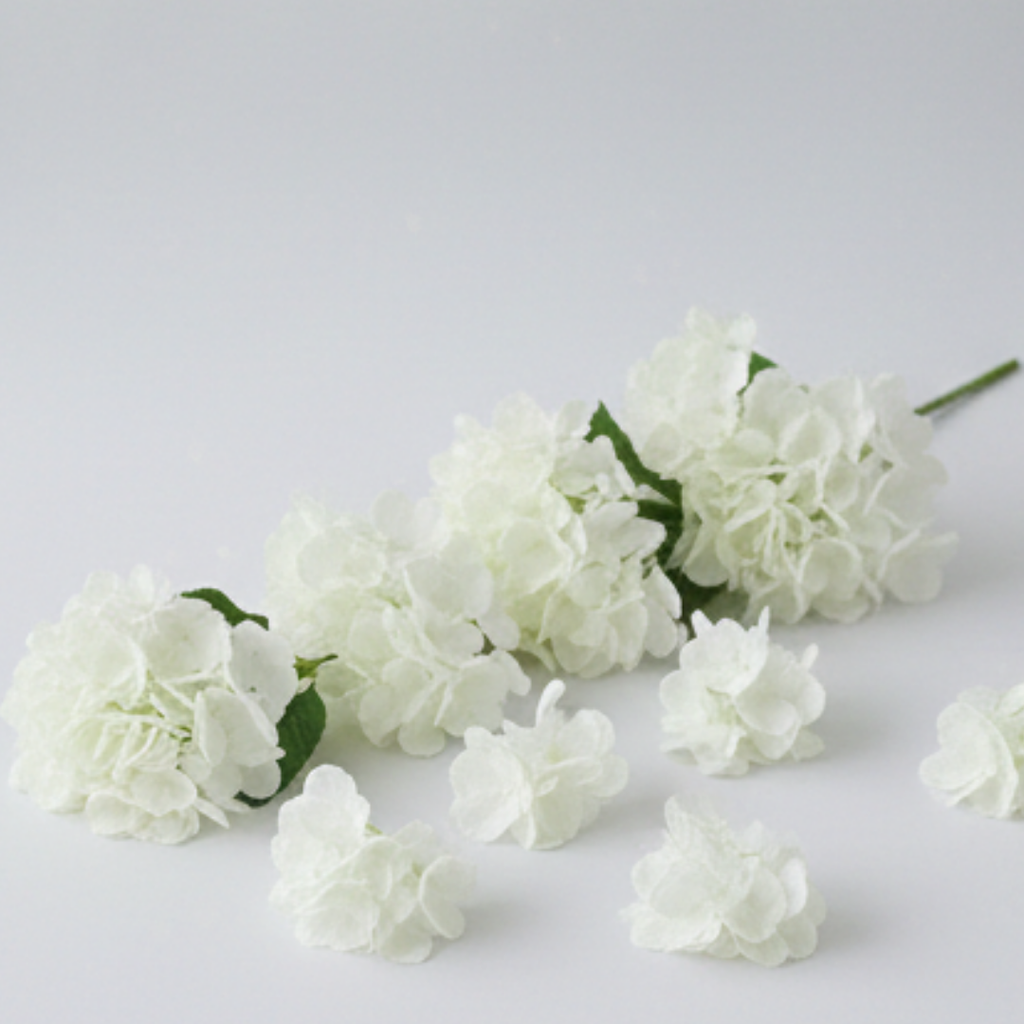White Hydrangea Artificial Flower For Wedding & Festival Decor