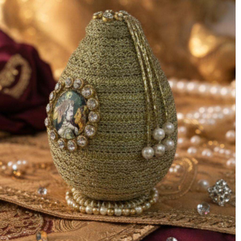 Decorative Nariyal with Radha Krishna for Pooja, Wedding & Kalash Decoration