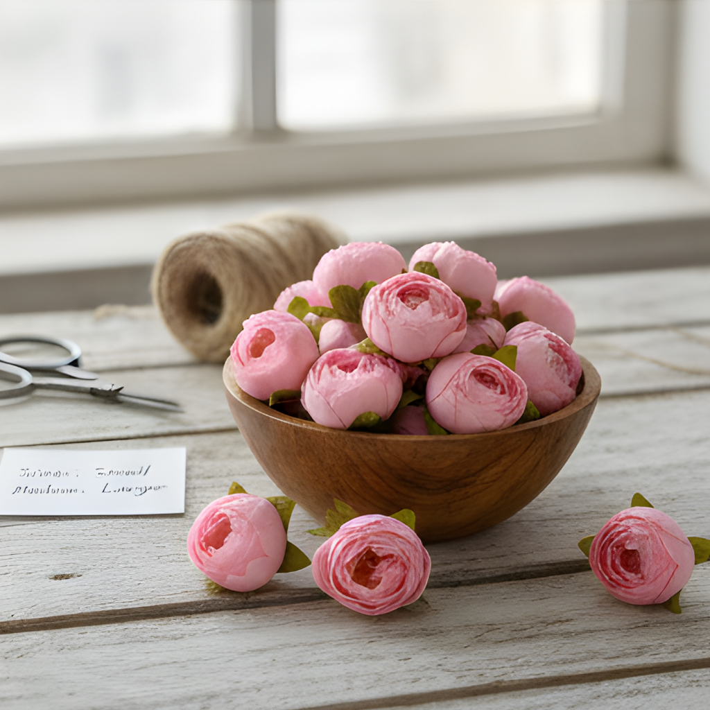 Artificial Light Pink Peony Flower