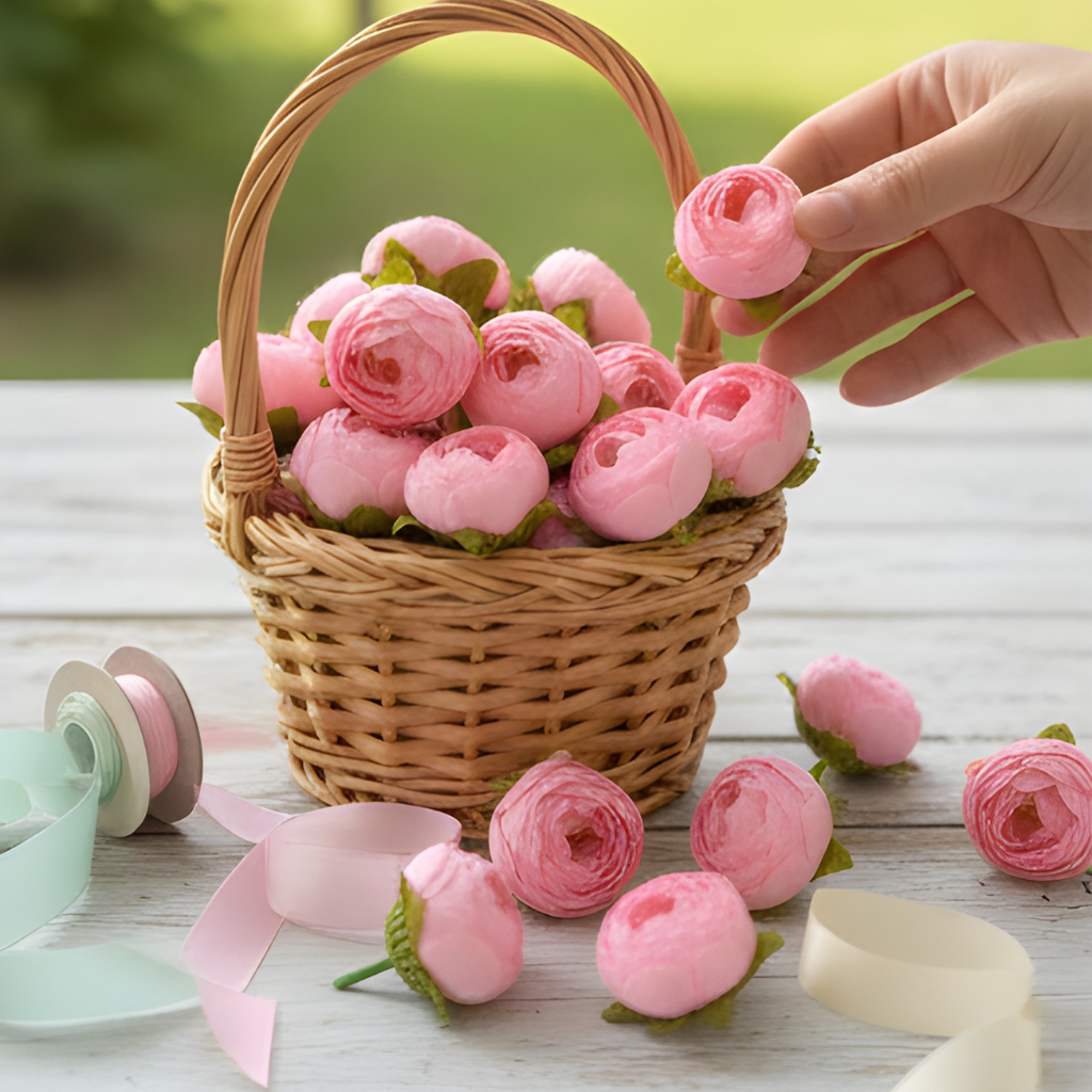Artificial Light Pink Peony Flower
