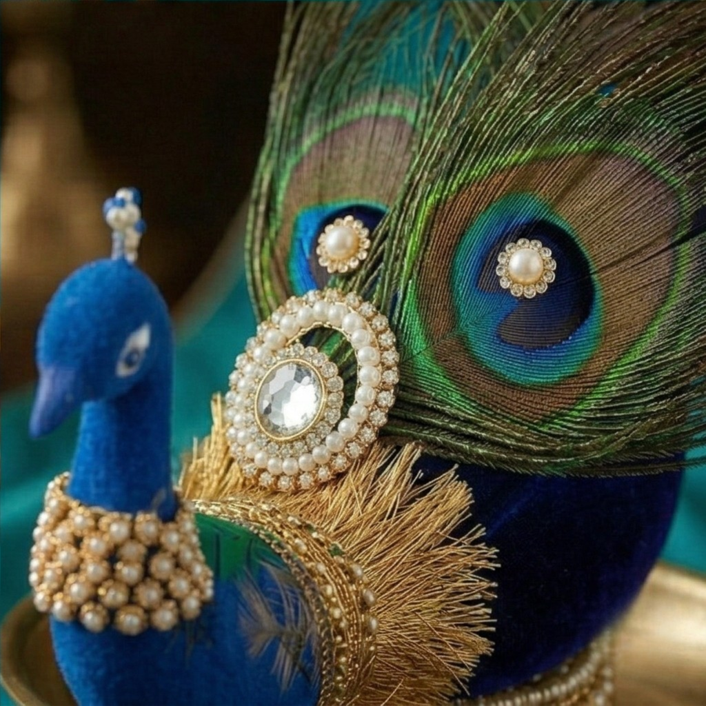 Preminum Peacock Decorative Nariyal for Pooja ,Gifting & Wedding Rituals