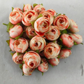 Artificial Peach Creame Peony Flower