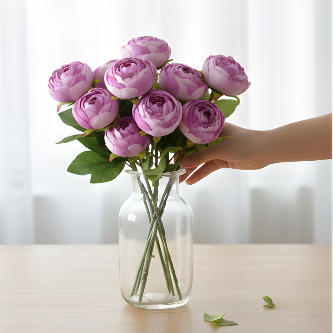 Artificial Purple Peony Flower