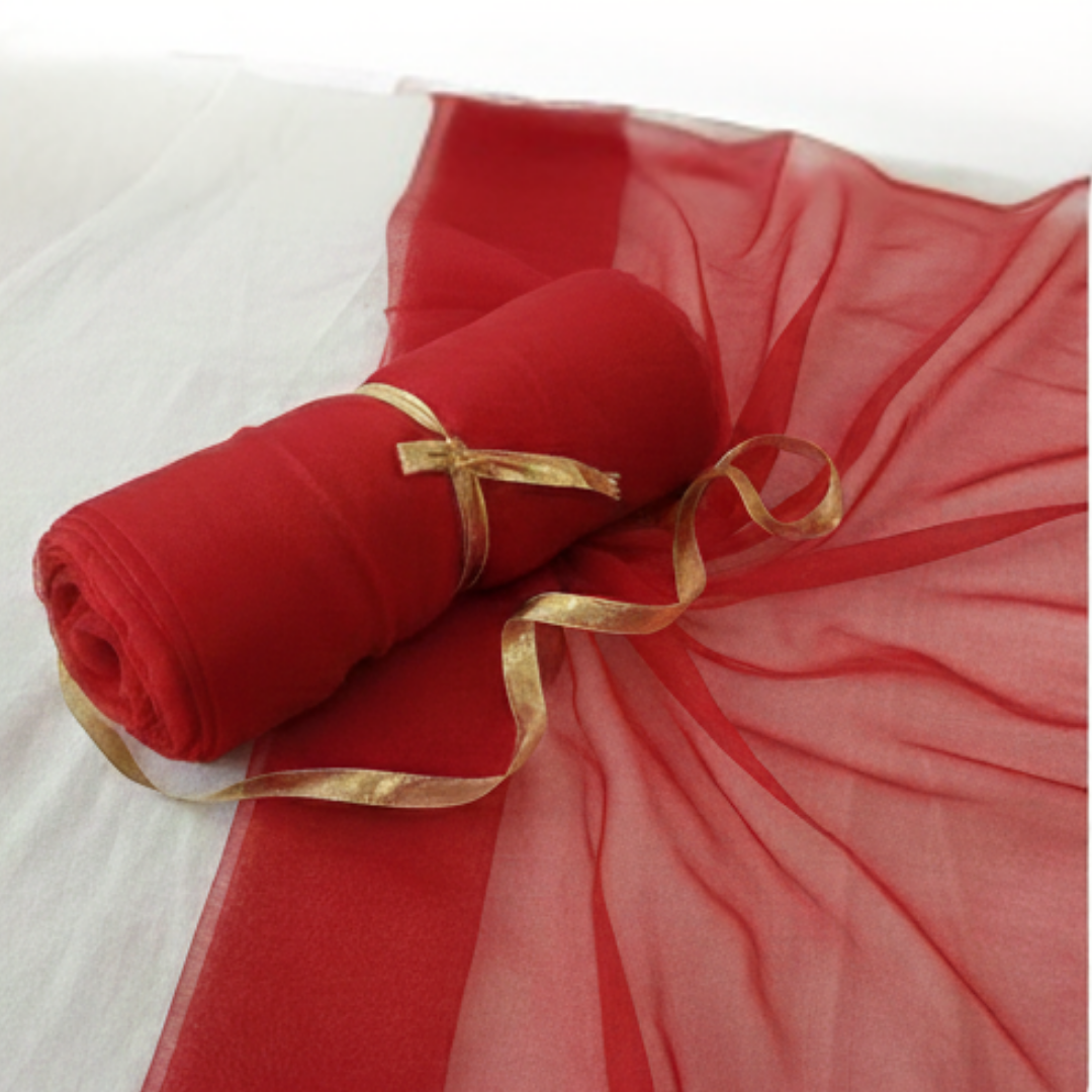 5 Meter Red  Net Roll Fabric for decoration