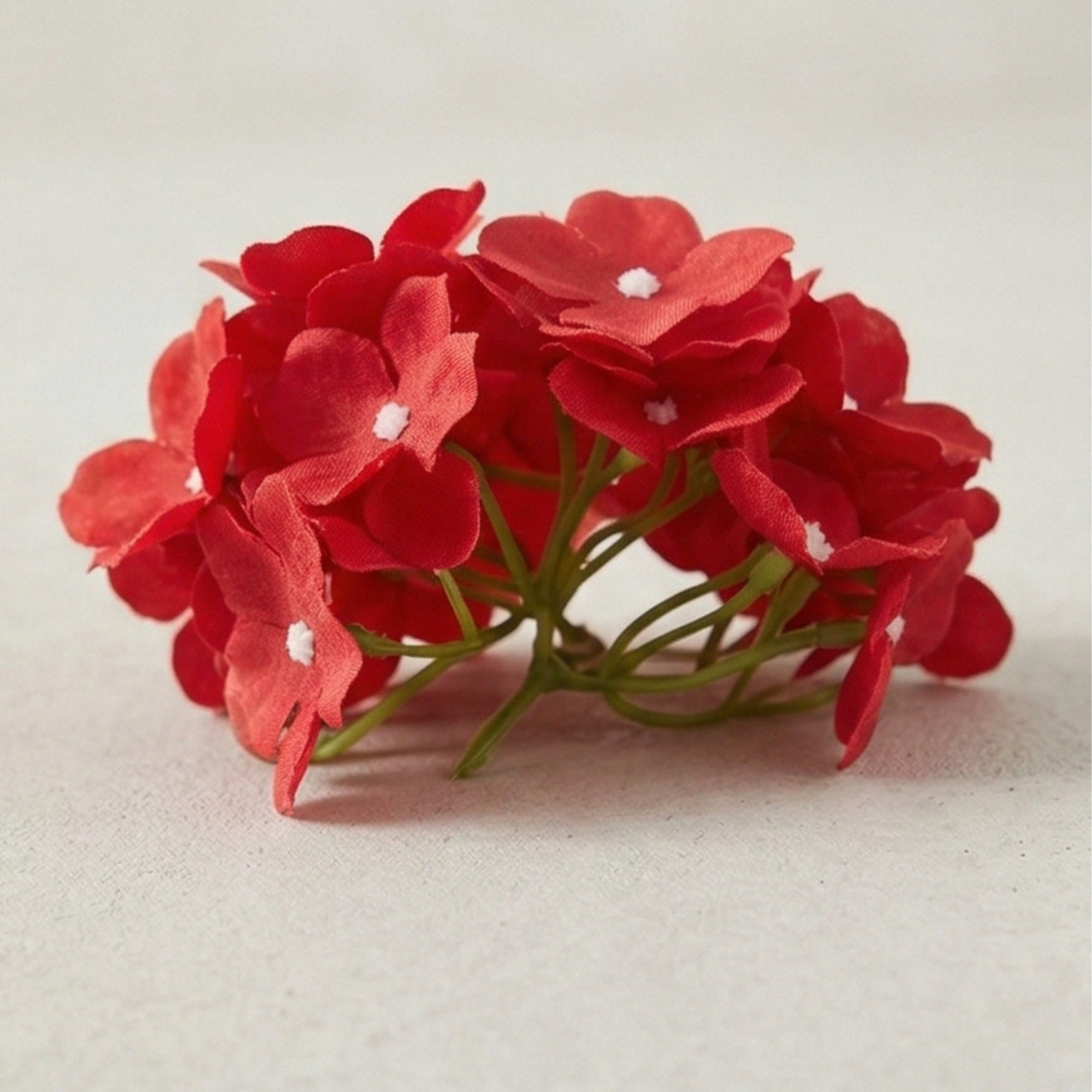 Red Hydrangea Artificial Flower For Wedding & Festival Decor