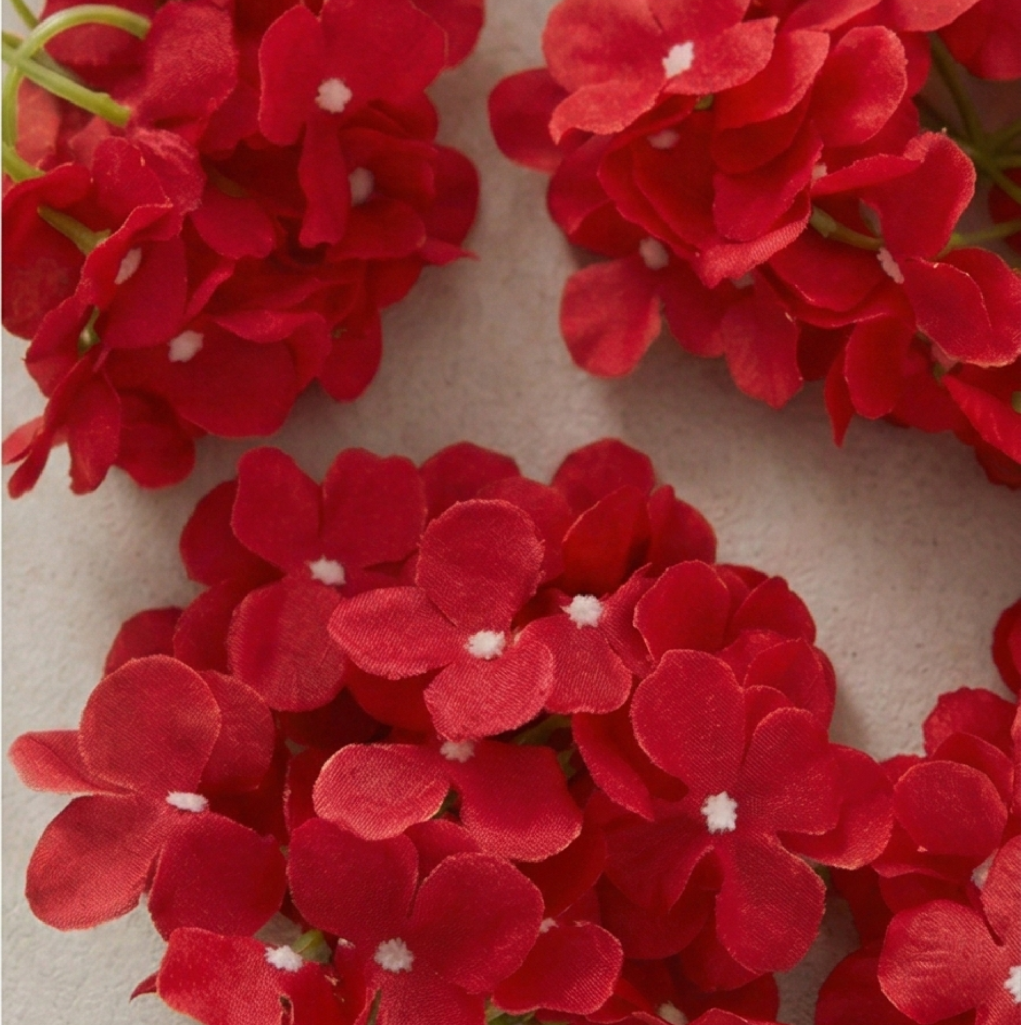 Red Hydrangea Artificial Flower For Wedding & Festival Decor