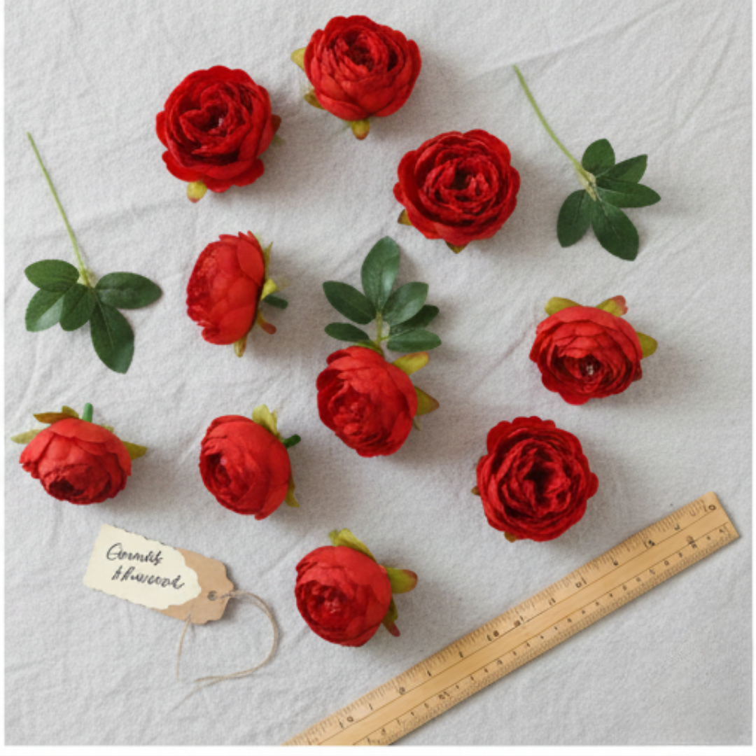 Artificial Red Peony Flower