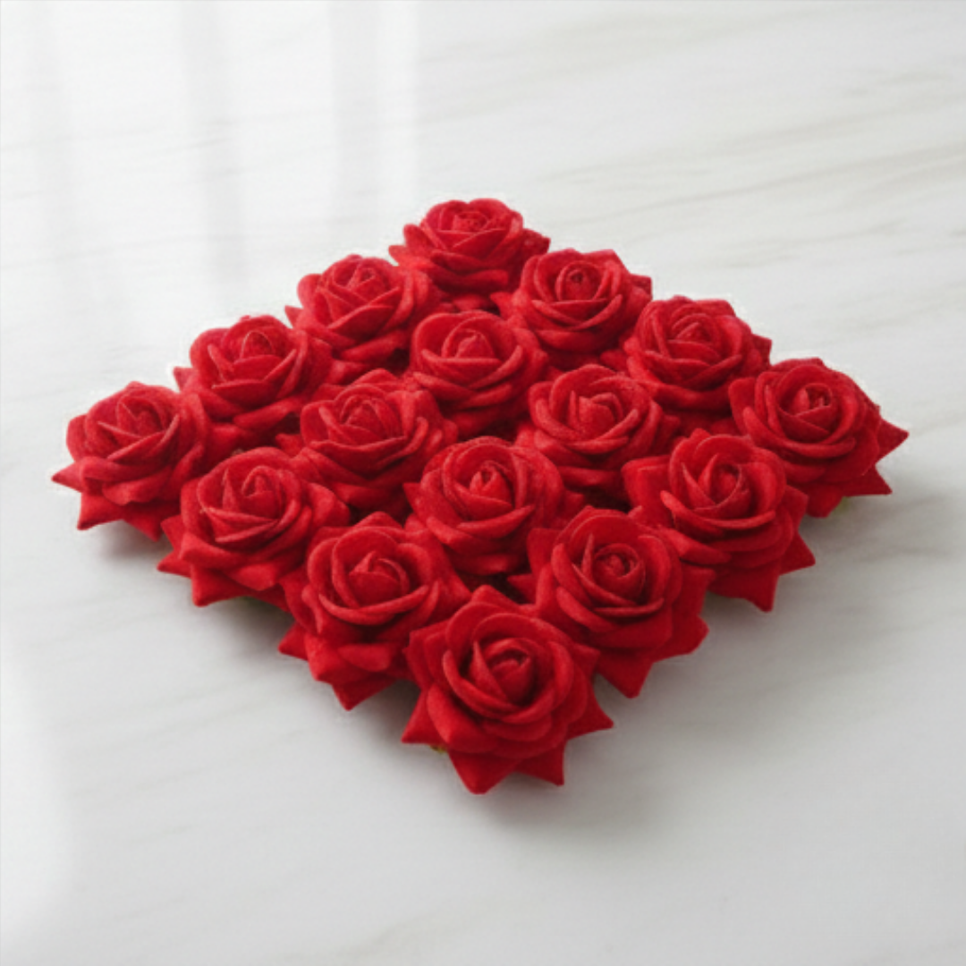 Artificial Red Velvet Rose Flower for Home Décor, Wedding & Gifting