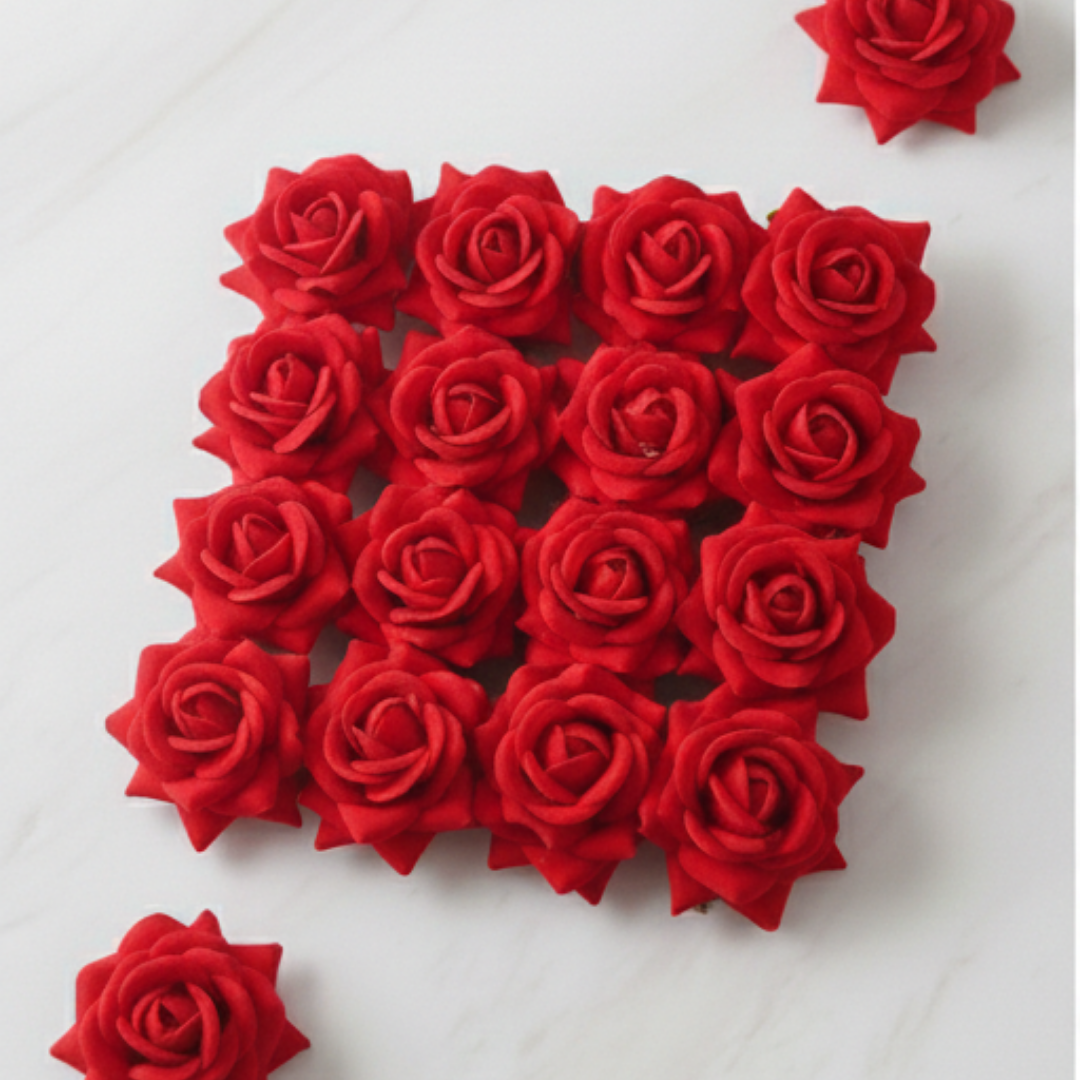 Artificial Red Velvet Rose Flower for Home Décor, Wedding & Gifting