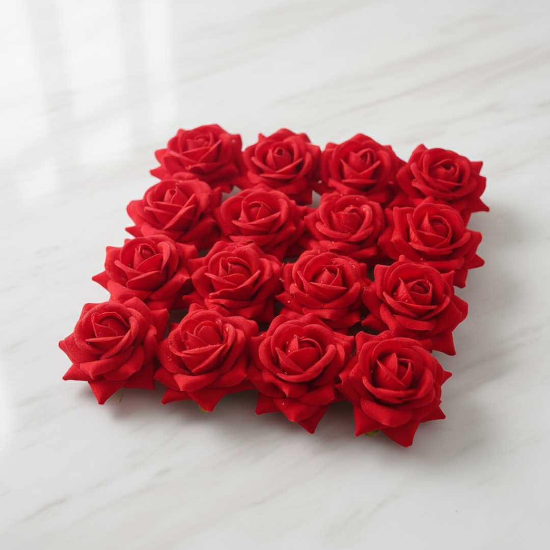 Artificial Red Velvet Rose Flower for Home Décor, Wedding & Gifting