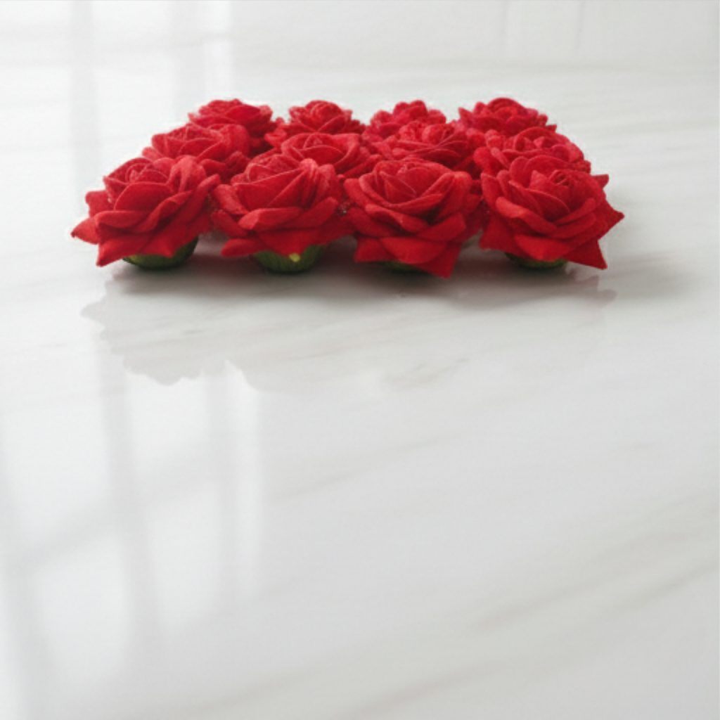 Artificial Red Velvet Rose Flower for Home Décor, Wedding & Gifting