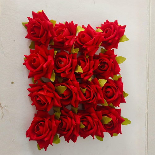 Artificial Red Velvet Rose Flower for Home Décor, Wedding & Gifting