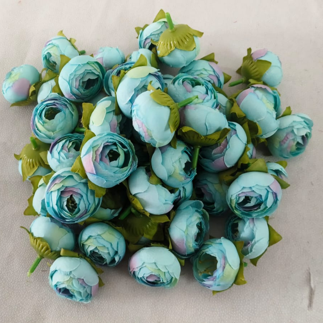 Artificial Sky Blue Peony Flower