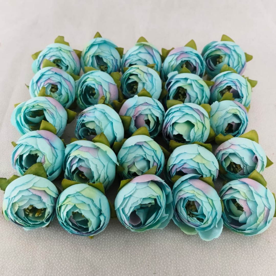 Artificial Sky Blue Peony Flower