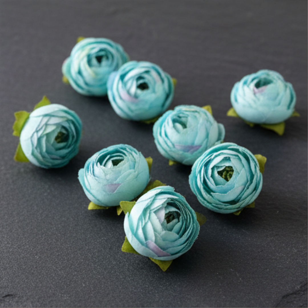 Artificial Sky Blue Peony Flower