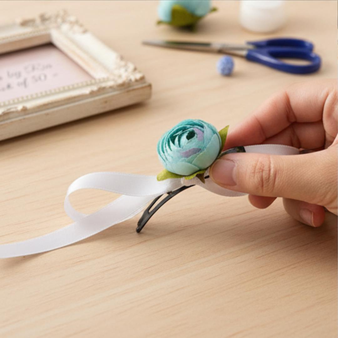 Artificial Sky Blue Peony Flower