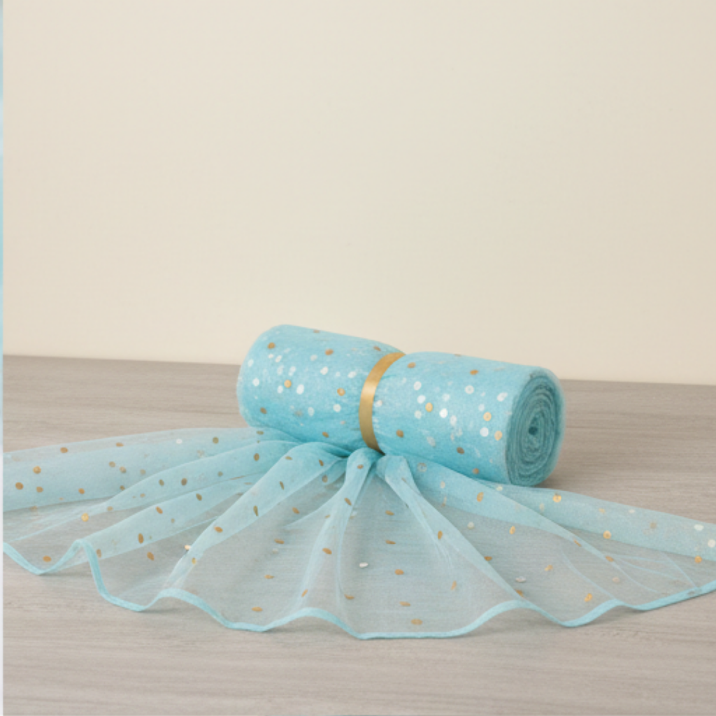 5 Meter Sky Blue Net Roll For Decoration