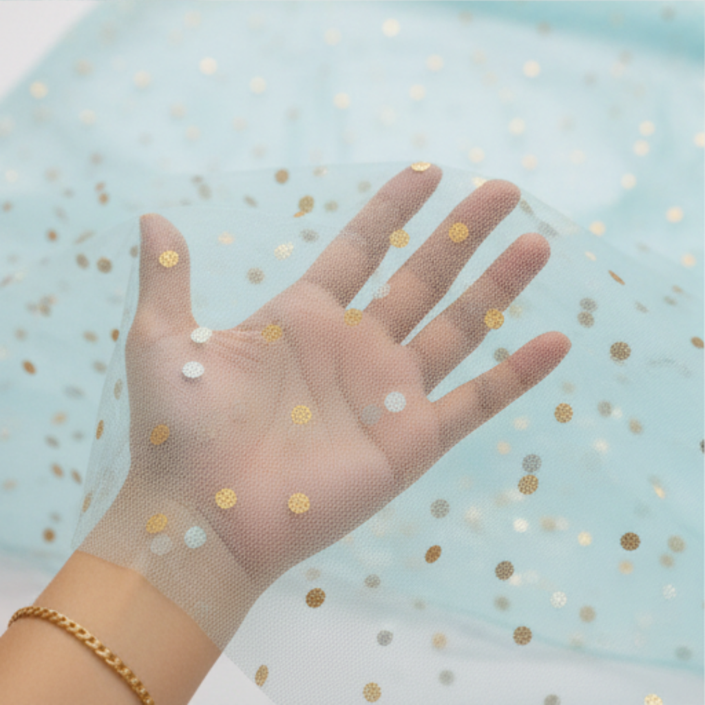 5 Meter Sky Blue Net Roll For Decoration